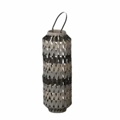 Lanterne en métal beige et gris Lorin - Ø 25 x H 62 cm