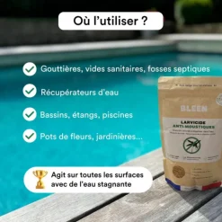 Larvicides anti-moustiques efficace en 48h Bleen - 200m²