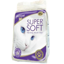Litière minérale agglomérante pour chat Sivocat Super Soft - 11,5 kg