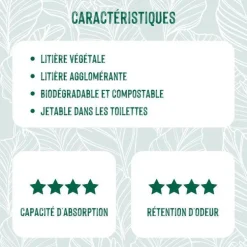 Litière végétale agglomérante pour chat Cat’s Best Smart Pellets 10 L - 5 kg
