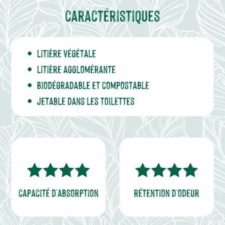 Litière végétale agglomérante pour chat Cat’s Best Smart Pellets 10 L - 5 kg