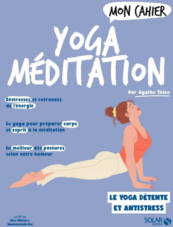 Livre "Mon cahier Yoga Méditation" aux Éditions Solar - 96 pages