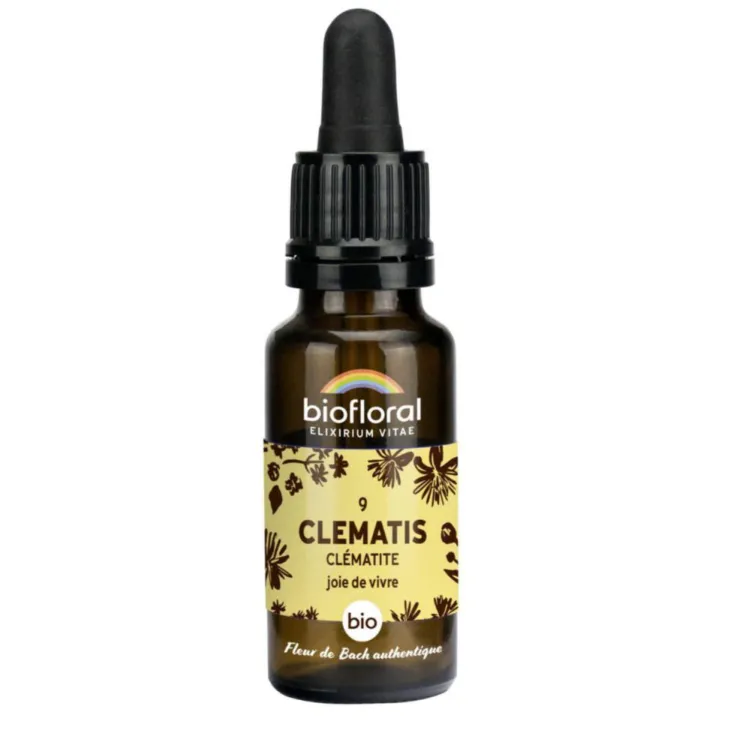 Élixir n°9 Biofloral de clématite en flacon de 20 ml