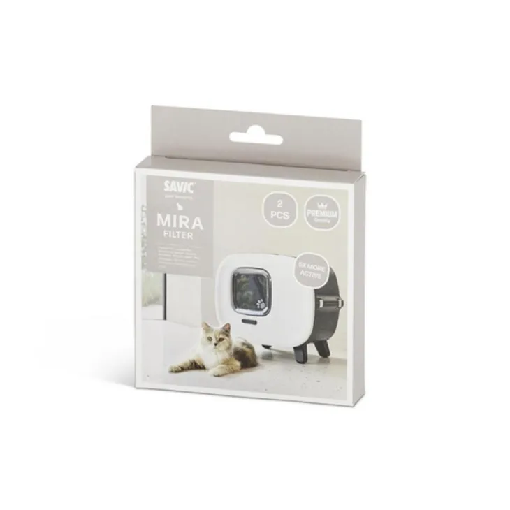 Lot de 2 filtres à charbon pour litière pour chat Mira