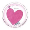 Magnet rond "De tout mon cœur" des Éditions Titi Pinson - 56 mm