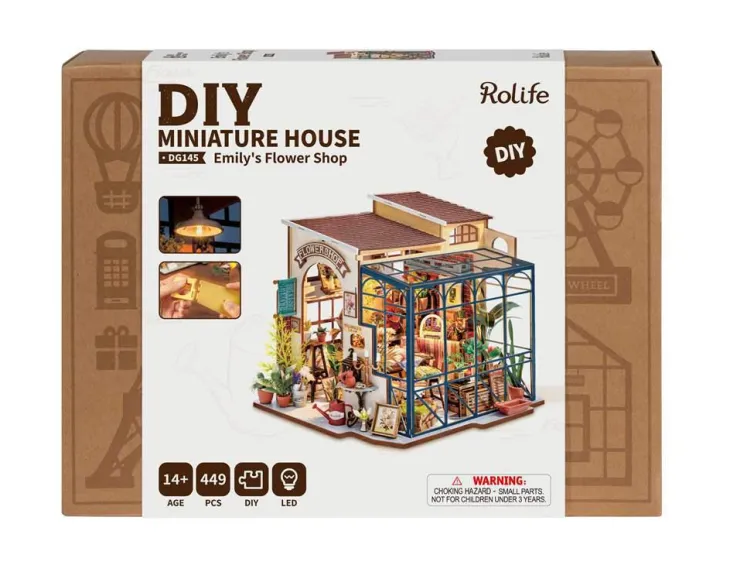 Maison miniature à construire Emily’s Flower Shop Rolife - H 27,7 cm