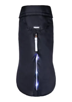 Manteau imperméable pour chien coloris noir Wouapy LED - Taille 40