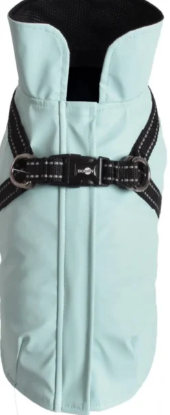 Manteau pour chien coloris bleu glacier avec harnais intégré Bobby Tom - Taille 38M