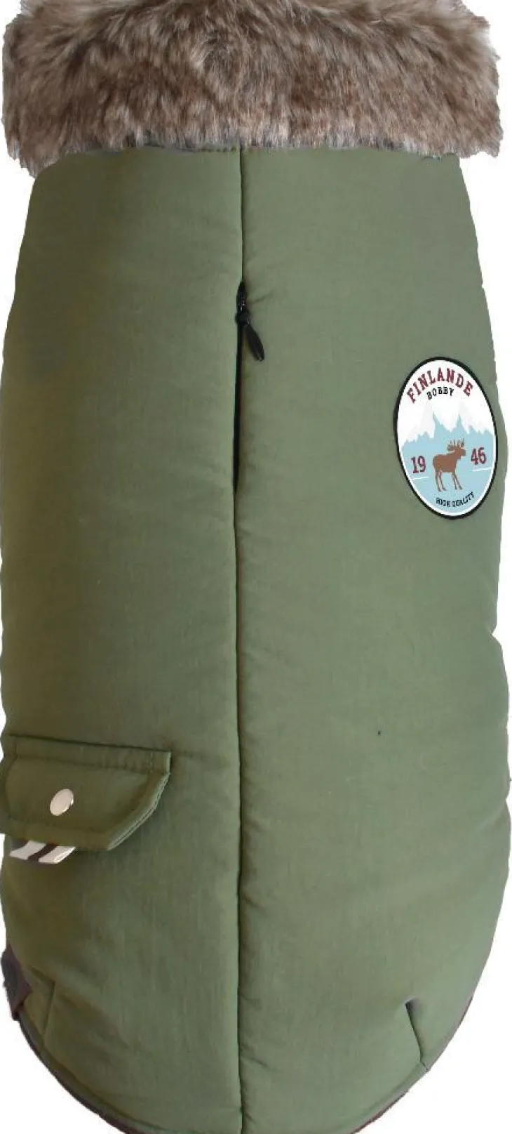 Manteau pour chien coloris vert de gris Bobby Finlande - Taille 38M