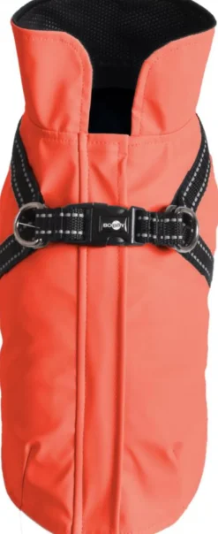 Manteau pour chien coloris corail avec harnais intégré Bobby Tom - Taille 44L