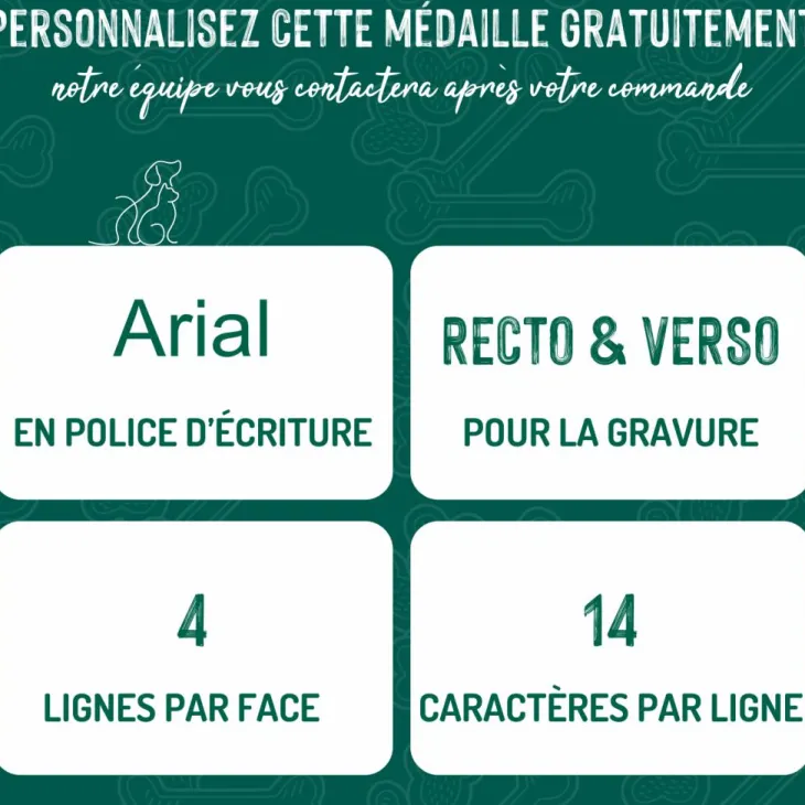 Médaille basic grand cœur pour chien en aluminium noir