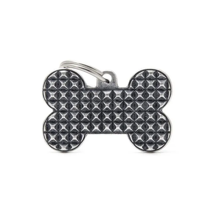 Médaille bronx grand os pour chien décoration pyramides en métal