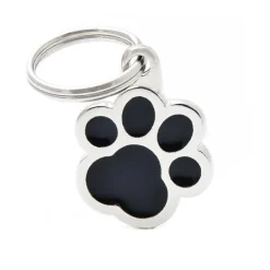 Médaille classic patte noire pour chien en acier