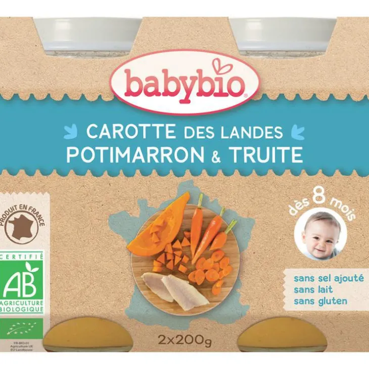 Menu du jour légumes bios et truite Babybio 2 x 200 g