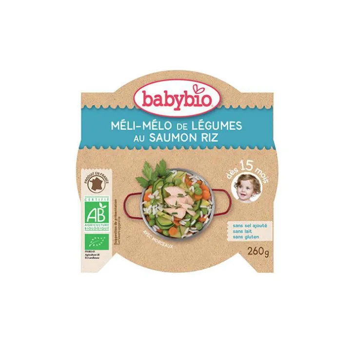 Menu du jour légumes saumon et riz Babybio 260 g