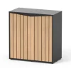 Meuble d'aquarium lame coloris bois noir 2 portes Prestige 80 Aquatlantis - 80 x 35 x 83 cm