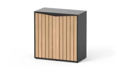 Meuble d'aquarium lame coloris bois noir 2 portes Prestige 80 Aquatlantis - 80 x 35 x 83 cm