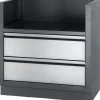 Meuble encastrable pour plancha coloris gris argent Napoleon