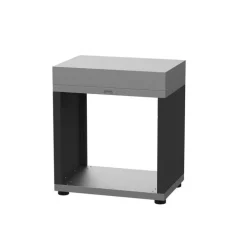 Meuble ouvert coloris noir /gris en acier électrozingué Le Marquier - 80 x 55 x 92 cm