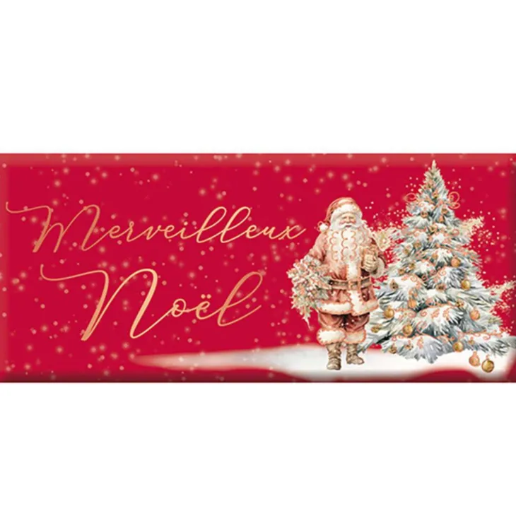 Mini tablette de chocolat au lait « Merveilleux Noël » Art Grafik