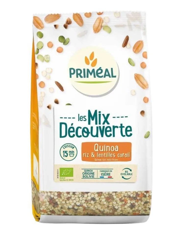 Mélange gourmand quinoa, riz, lentilles corail bio Primeal - 400 g