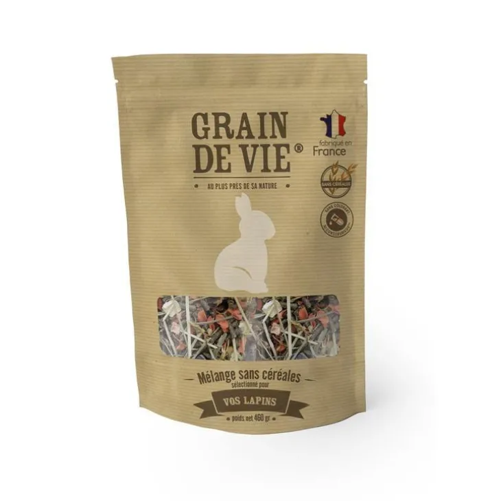 Mélange sans céréales pour lapins Grain de vie – 460 g