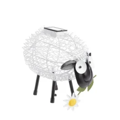 Mouton solaire en métal Dolly Sheep à LED blanc ou multicolore