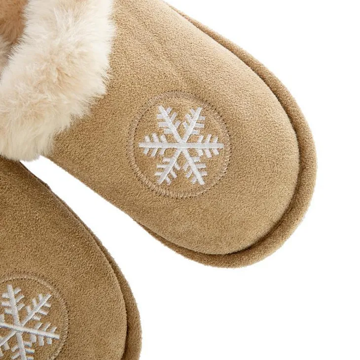 Mules extra douces coloris beige avec fausse fourrure - Pointure 37