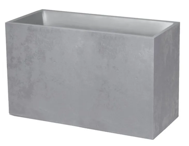 Muret en polypropylène coloris gris béton Eda Basalt - 99,5 x 39,5 x 60 cm