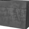 Muret haut en plastique injecté gris anthracite Deroma Like R - 78 x 29,5 x 65 cm