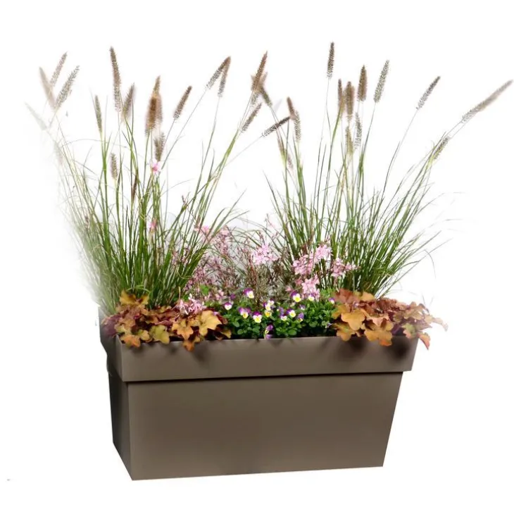 Muret Toscane taupe avec grille