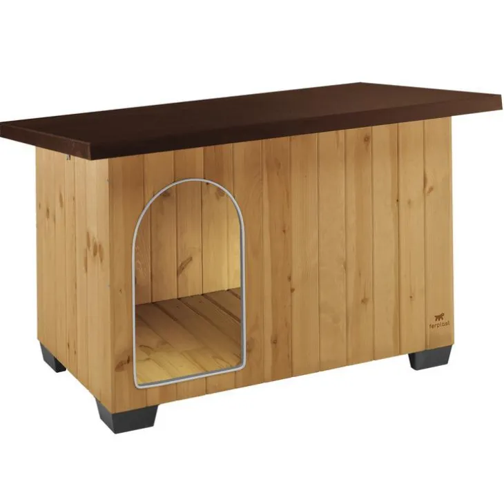 Niche en bois pin nordique coloris marron Baita 100 - 121 x 78 x 78,5 cm