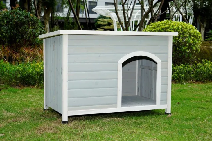 Niche pliable coloris gris/blanc taille M - 103 x 63 x 73,3 cm