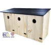 Nichoir communautaire pour mésanges et moineaux coloris beige en bois fabrication française - Ø 28 mm