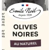 Olives noires au naturel bio gros calibre en bocal de 250 g