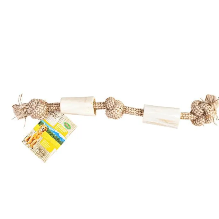 Os blanc avec corde 45 cm