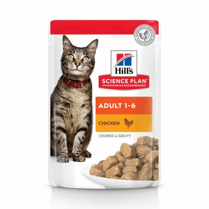 Pack de sachets pour chat 4 saveurs Hills - 12 x 85 gr