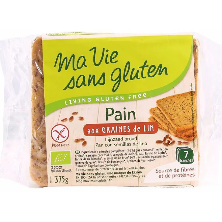 Pain bio aux graines de lin - 375 gr