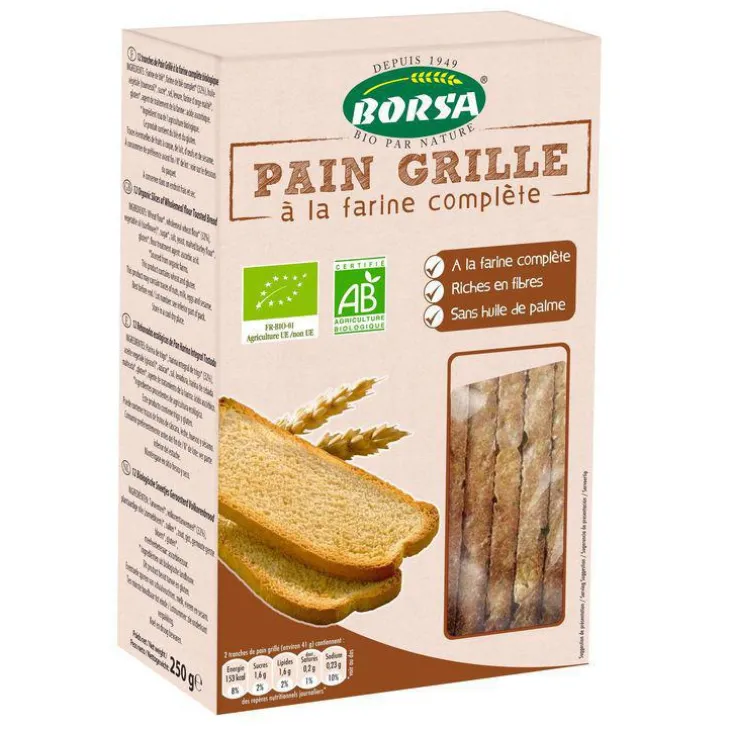 Pains grillés complet bio - 250 gr
