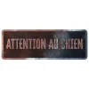 Panneau d'avertissement général coloris noir en métal galvanisé D&D Home - 40 x 13 X 0,3 cm