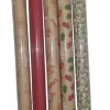 Papier cadeau multicolore kraft décoré en rouleau - 70 cm x 2 m