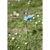 Papillon peint sur tuteur en métal recyclé Chouette & Co - 45 cm