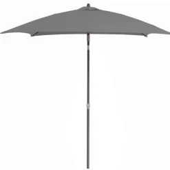 Parasol carré inclinable en aluminium mat et toile polyester - 200 x 200 cm