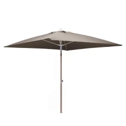 Parasol carré inclinable en aluminium mat et toile polyester - 200 x 200 cm