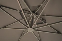Parasol déporté bio, orientable et inclinable, gris - PROLOISIRS NH - 3x3m