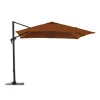 Parasol déporté gris en aluminium Proloisirs Roma - 3 x 4 m