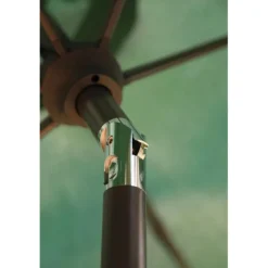 Parasol droit bleu en aluminium rond Proloisirs Tilt - Ø 3 m