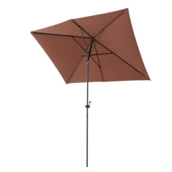 Parasol rectangulaire à manivelle en aluminium - 200 x 300 cm