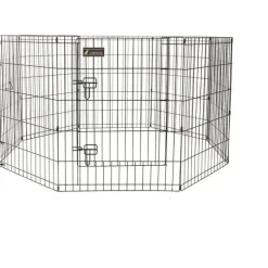 Parc pour chien en métal noir - 76 cm