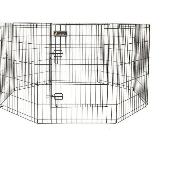 Parc pour chien en métal noir - 76 cm